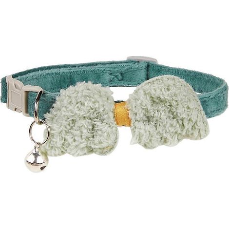 Niedliches, verstellbares Hundehalsband mit Katzenmotiv für kleine Hunde, Haustierhalsband mit verzierten Engelsflügeln, verstellbar und bequem.