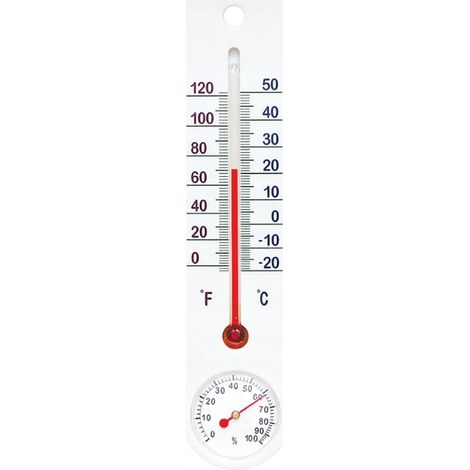 Termometro per interni con igrometro, bianco, 25 cm (1/5)