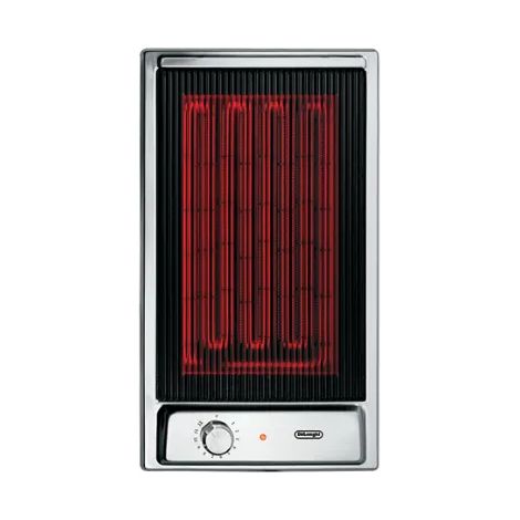 Plaque plancha électrique DeLonghi GVI 13-2 30 cm inox 1300 W - Inox