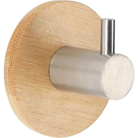 Patere simple bambou/metal 3m - chrome - Tendance