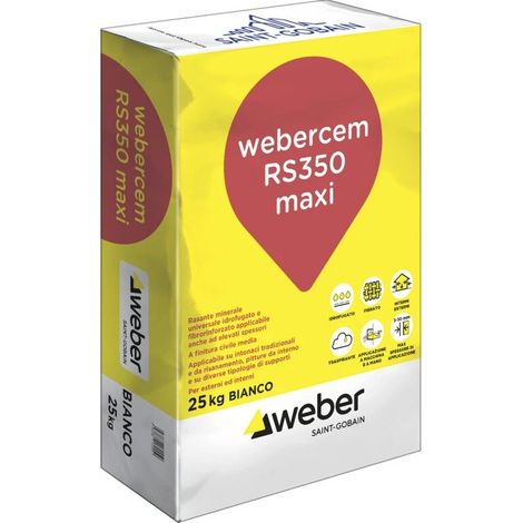Weber cem rs350 maxi colore bianco  sacco da kg. 25