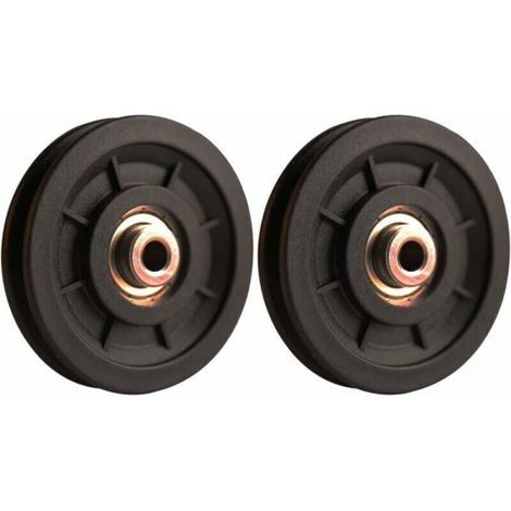90mm Bearing Nylon Pulley, Muscle Training Pulley, Universal Wheel for Cable Machine Gym Equipment Garage Door, Sliding Door Pulley (1/5)
