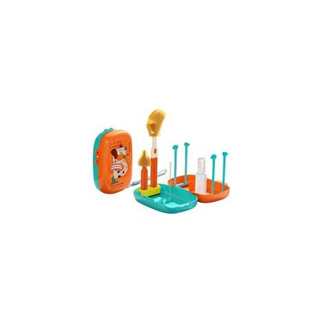 Kit de nettoyage pour biberons – Brosses multi-usages portables – Accessoires de voyage – Orange – (1/5)