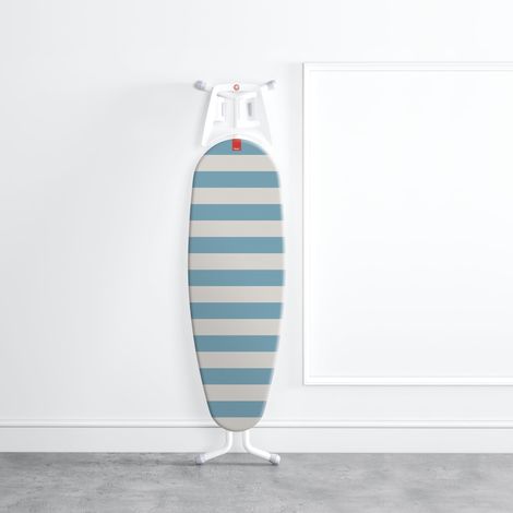 Rayen Fodera universale per asse da stiro Fodera da stiro regolabile EasyClip 4 strati: 100% cotone con titanio Imbottitura in schiuma Antigoccia Dimensioni: 130 x 47 cm Stampa blu (1/5)