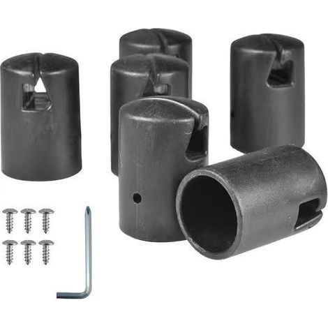 Capuchons de poteaux d'enceinte de Trampoline, Support supérieur de Poteau de Filet de Trampoline pour poteaux de 1 Pouce, Capuchon de Tige de Coque, 6 pièces (1/5)