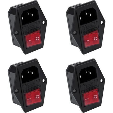 MSBD 4 Rocker Switches 10A 250V, 3D Printer Recessed Socket with 10A Fuse (1/5)