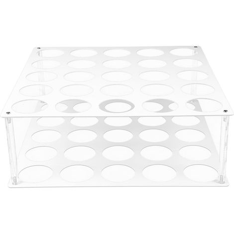 Étagère de rangement en vinyle acrylique blanc avec 25 grands (1/5)