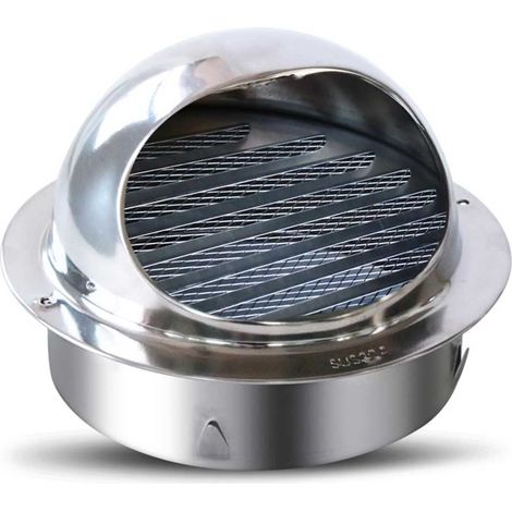 Grille Ventilation 100mm Grille Aeration Lamelles Rondes Moustiquaire Grille D'évacuation D'air Soufflage Grille D'évacuation D'air Ventilation Garage Cuisine Salle de Bain Hotte D'aération Murale (1/5)