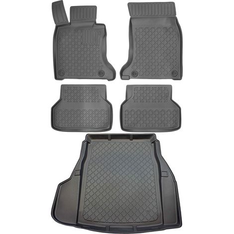 Juego de alfombrillas para coche y alfombrilla para maletero para BMW Serie 5 E60 Sedán (de julio de 2003 a febrero de 2010).