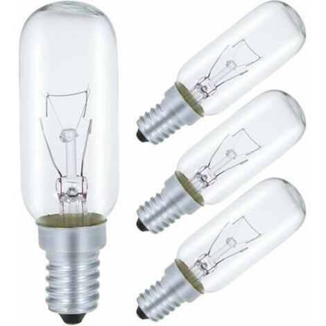 Bulb for Cooker Hood E14 40W, T25 230V Incandescent Bulb Warm White 2700K Dimmable, Pack of 4 (1/5)
