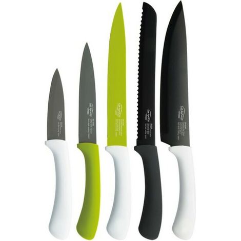 Set 5 pezzi coltelli in acciaio inox green sg4165 san ignacio (1/5)
