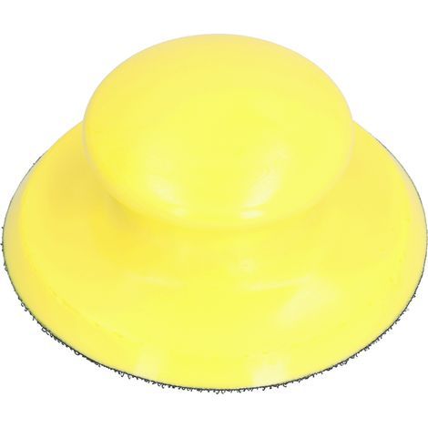 Bloc de ponçage manuel Toivize Ø125mm tête champignon en mousse PU avec fixation velcro pour ponçage fin du bois et meubles (1/5)