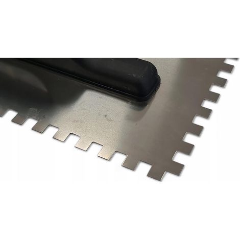 Truelle dentelée en acier inoxydable 8x8  Manche en plastique 270 mm pour colle à carrelage