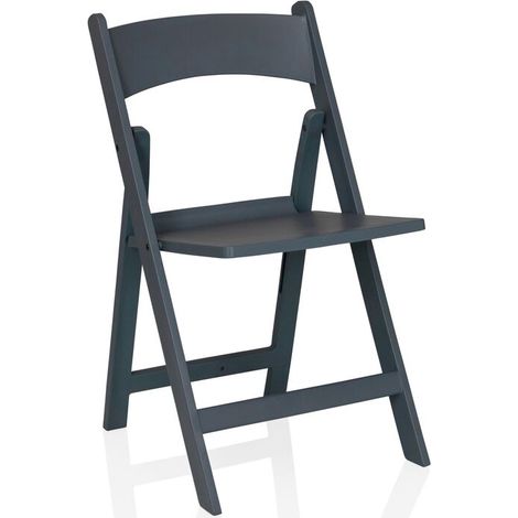 Chaise de jardin / Chaise pliante Travano 1 (Lot de 2 / 2 chaises) plastique gris hjh LIVING (1/2)