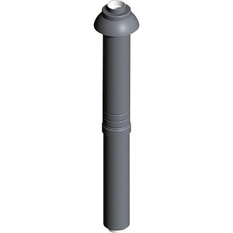 Systeme gaz d'echappement plastique Tubage toit, rouge brique, longueur sur toit 650 mm - DN 60/100