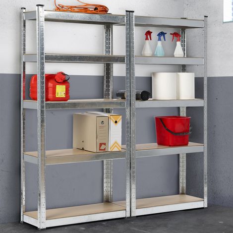 Lote de 2 estanterías modulares resistentes, 10 estantes, 180 cm de altura (1/5)