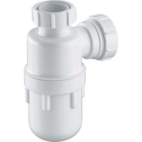 Ideal Standard 1 1/4 Plastic Bottle Trap, 75mm Seal, multi-purpose outlet