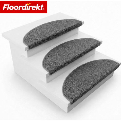 Stufenmatten Madrid Halbrund 23,5 x 65 cm Grau