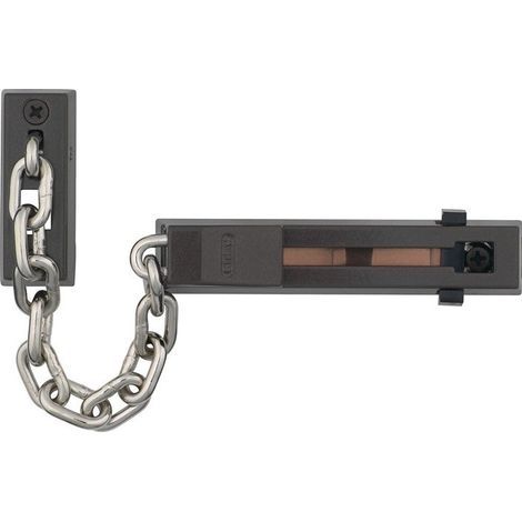 Cadena de puerta SK66 L.165mm DIN L/R marrón con seguro para niños ABUS