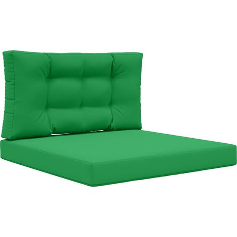 Outdoor Sofa Cushion 2 pcs Green Polyester vidaXL
