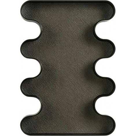Metal Jewelry Holder, Model Four, Black Corrugated Metal Tray, Vertical View, 295 x 195 x 20 mm (1/5)