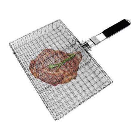 BUNTHAUS Panier à griller pliable en acier inoxydable grande capacité — (1/5)