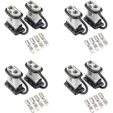 Conector de desconexión rápida para cabrestante, compatible con 8 conectores de arnés de batería de 50 A y calibre 1/0 AWG, apto para remolques y carretillas elevadoras. (1/4)