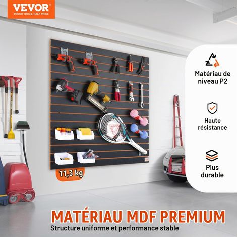 Panneau à Lattes Mural Garage 121,9x60,96 cm Panneau Rangement Outils 2PCS Panneaux Muraux Porte-outils Grande Capacité pour Atelier, Magasin Détail, Mur Garage, Organisation Stockage Artisanal (1/5)