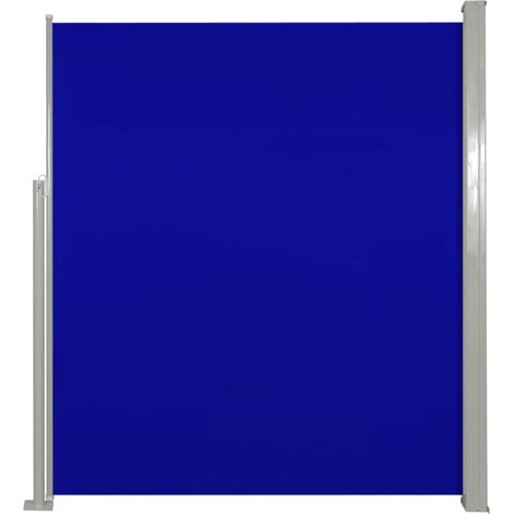 Toldo lateral retráctil/protección visual para patio jardín terraza balcón 160 x 300 cm azul 020007048 (1/5)