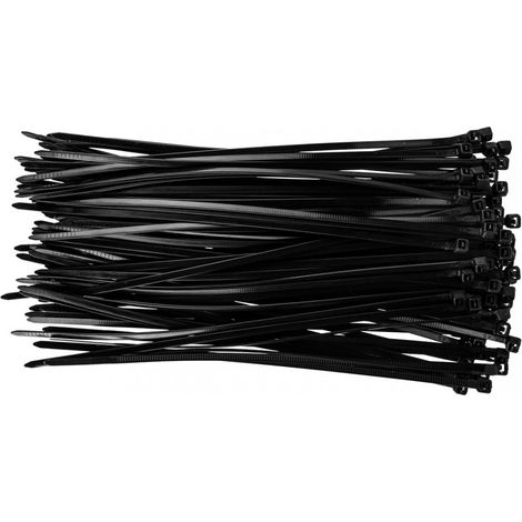 Fascette per cavi 3,6 x 200 mm, 100 pezzi, nere (1/5)