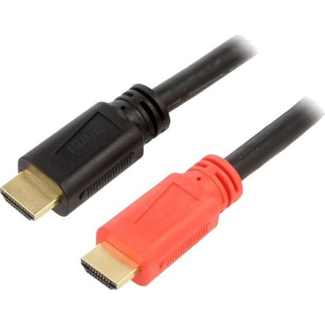 Cable HDMI 1.3 prise male des deux cotes avec amplificateur 20m - Noir