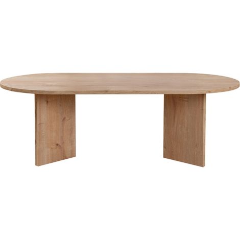 Drawer – Table basse ovale en bois mélaminé 119x60cm – Plateau épuré – Hauteur 40cm – Design scandinave moderne
