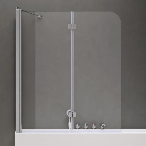 doporro Parete Vasca da Bagno Doccia75x120x140cm, Parete Sopravasca Doccia Sinistra Vetro Trasparente 6mm Cortona113