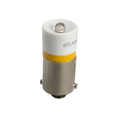 Mini-Ampoule LED 1.2W couleur jaune (à l'unité) pour signalisation tension 6V culot BA9S Harmony SCHNEIDER DL1CD0065 (1/3)