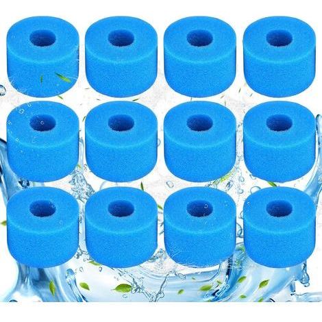 Filtres de Piscine en Mousse Filtre 12 Pièces, Éponge Filtrante Type S1, Cartouche Filtrante RéUtilisable, Réutilisables et Lavables, Filtre en Mousse pour Spa (1/5)