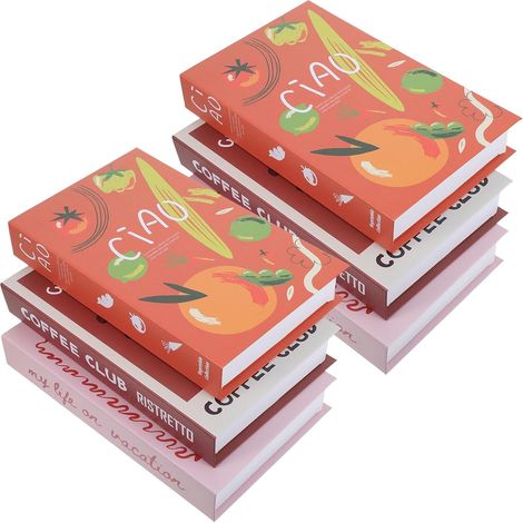 Lot de 6 Livres Décoratifs Pliables pour Table Basse – Faux Livres Modernes en Papier Compact – Décoration Intérieure pour Salon, Bureau et Chambre – Accessoires Décoratifs (1/5)