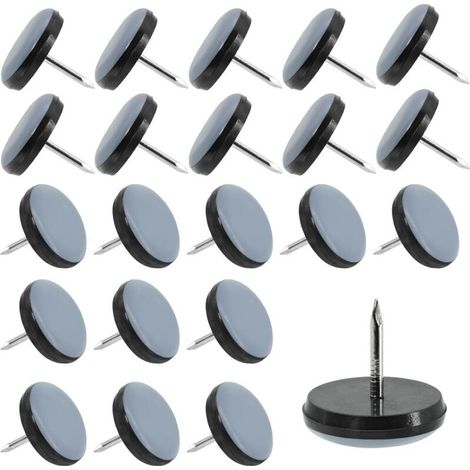 Paquete de 30 almohadillas autoadhesivas de teflón de 22 mm – Protección para suelos de madera, vinilo y baldosas – Reducción de ruido al moverse (1/5)