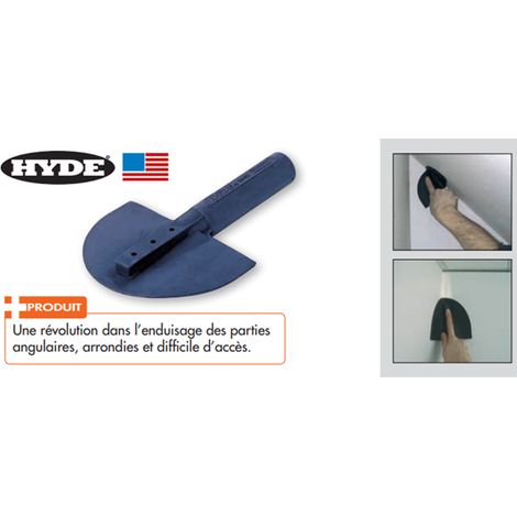 Theard – Couteau à enduire caoutchouc pour angles intérieurs – Léger – Angle d'utilisation 60° à 170° – Pour application précise d'enduit