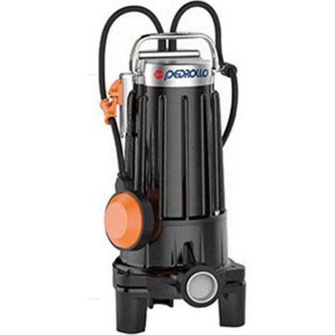 Bomba sumergible con triturador de acero inoxidable Pedrollo TRITUS TRm 1.1 Mono con flotador 1,5Hp aguas residuales fosa séptica lodo (1/2)