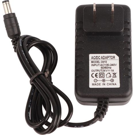 Adaptateur Secteur DC 24V 1A Compatible Polisseuse à Ongles, Prise US 100‑240V (1/5)