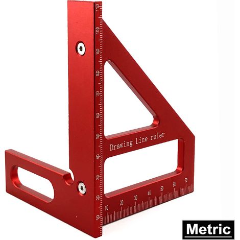 Nouveau Kit d‘Équerres et Règles en Aluminium – Pour le Traçage de Précision en Menuiserie et Génie Civil (Système Impérial) (1/5)