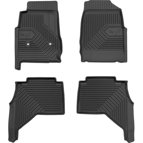 Tapis de Sol de Voiture pour Isuzu D-MAX II 2011-2019 TPE Imperméable Noir 4Pcs
