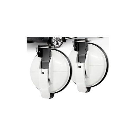 Lot de 2 supports de store pour camping-car, accessoires pour auvent, pied de store pour différentes caravanes et camionnettes, accessoires de camping-car (blanc) (1/5)
