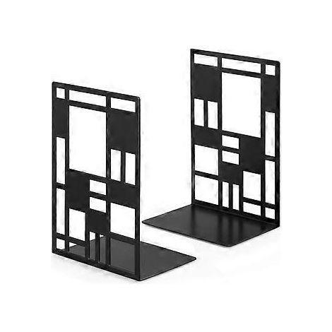 Robuste Buchstützen, abstraktes Design mit rutschfester Schaumstoffpolsterung für schwere Bücher, minimalistische dekorative Buchstützen aus Metall