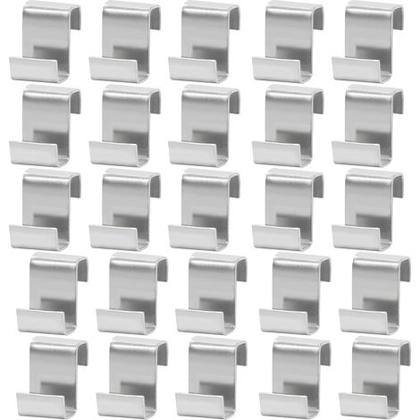 25 clips en Z de acero inoxidable para vidrio de invernadero - Clips en Z para fijación de ventanas y vidrio (1/5)