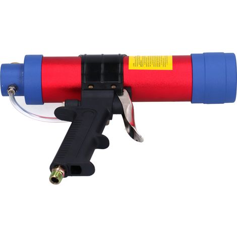 Irovami Pistolet à colle pneumatique pour verre, calfeutrage à air comprimé, droit et réglable, outils électriques en aluminium Q3-310ML (1/5)