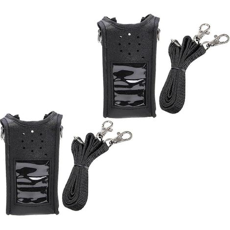 2pcs pour Uv-9r -a58 / 9r Plus / uv-9r Era Walkie Talkie Pu Housse en cuir (1/5)