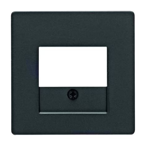 HAGER  PLAQUE CENTRALE PRISE TAE/HAUT-PARLEURS Q.1 Q.3/ANTHRACITE BERKER 10336086
