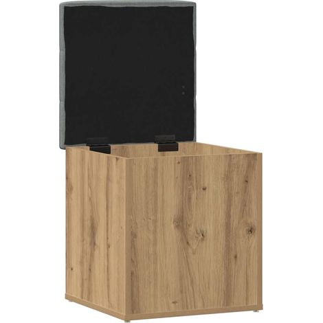 vidaXL Panca Portaoggetti Rovere Artigianale 42x42x45 cm in Truciolato
