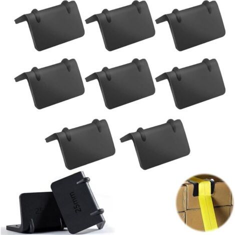 Set mit 8 Kantenschutzvorrichtungen mit Schnellverstellmechanismus – Zurrgurte – 25 mm breiter Kantenschutz – Kantenschutz für LKW zur Verwendung mit Zurrgurten (1/4)
